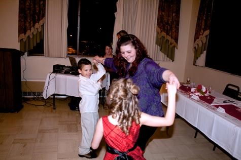 Kimmie dancing with the children