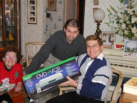 Dad's new DVD player - Xmas 2002