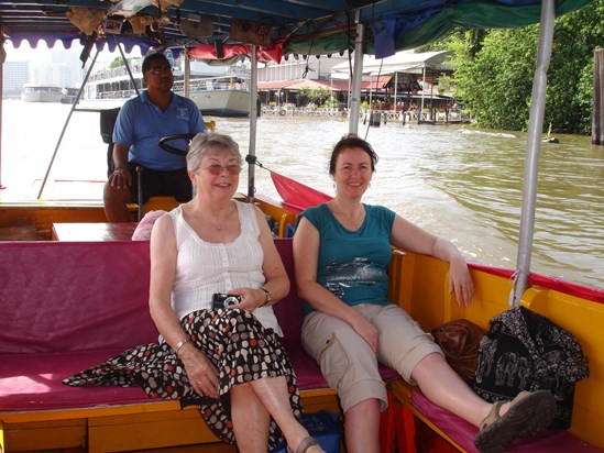 Jane and her Mum in Thailand