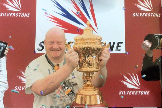 Peter at Silverstone. One of his passions.