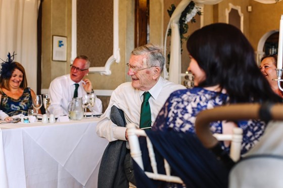 John enjoying himself at Chris and Janine's wedding: 17th August 2022