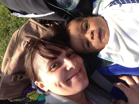 Laura with her little boy Sammi.