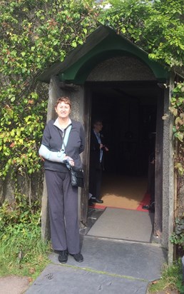 my princess posing in the doorway of Beatrix Potter’s house last year
