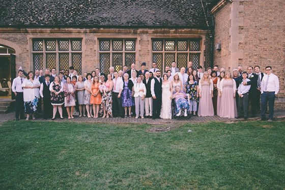 Chris and Esther's wedding. Jackie and stuart right in the centre x 