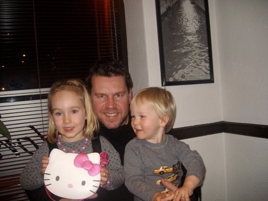 Andrew with Eve and Miles about 3 years ago - taken by Carly x