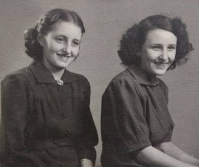 Kathleen at 14 years old with her sister Joan