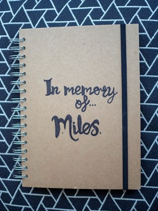 Miles' colleagues at RNIB made a memorial book in a beautiful gesture.