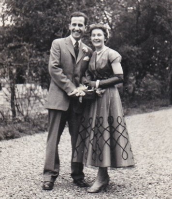 1954 wedding day