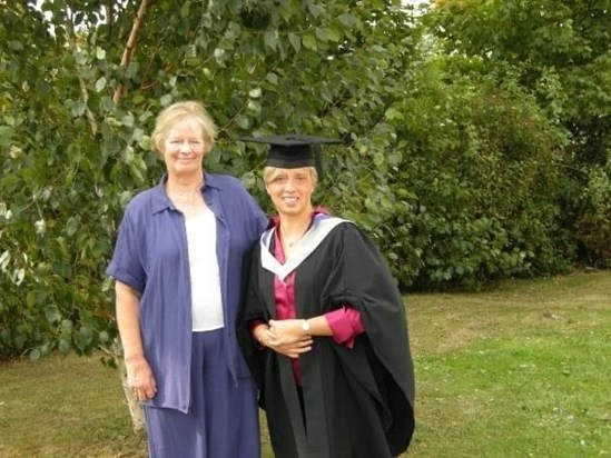 Laura and mum at PGCE graduation in 2009