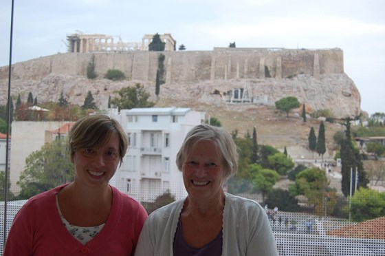 Laura and mum in Athens, 2014