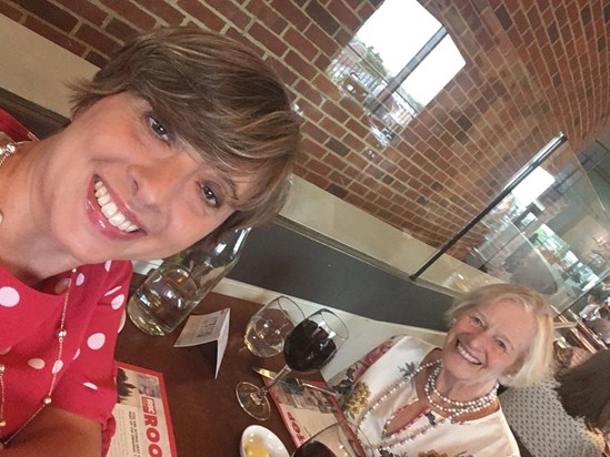 Laura and mum at the Royal Shakespeare Theatre, 2018