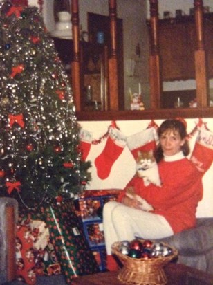 Mom and Raymond christmas 1997, Tulsa Oklahoma