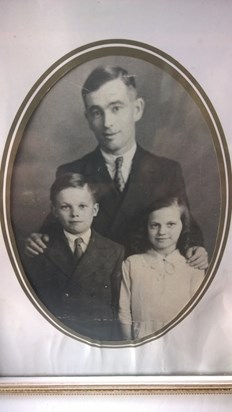 Mum with her Dad (William Thomas Tier) and her older brother Tom.