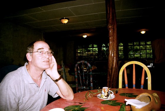 2003 - Tony first breakfast in Monteverde, Costa Rica