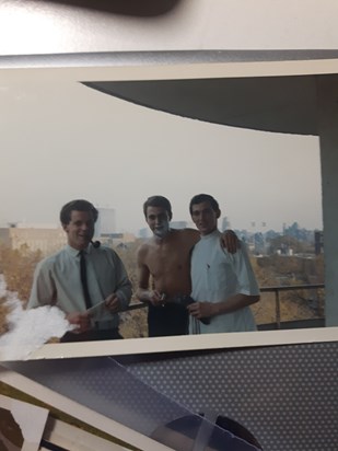 1966 in Toronto with Wills and Roger couple of room mates (Ian Clarke)