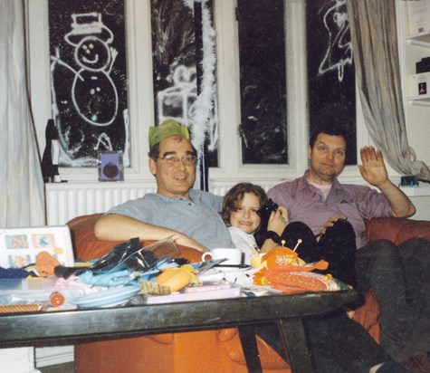 Tony with Emily, Piccolo and Robert Joyce, Christmas 98