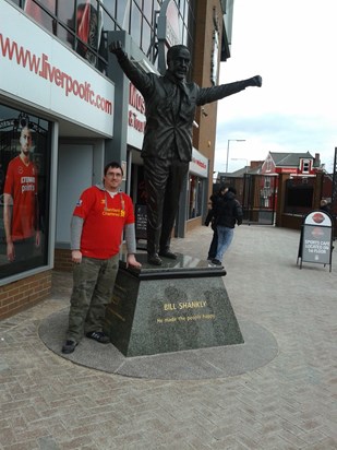 Hey Steve, i finally made that trip to Anfield!  My only wish that day was that you were with me. x
