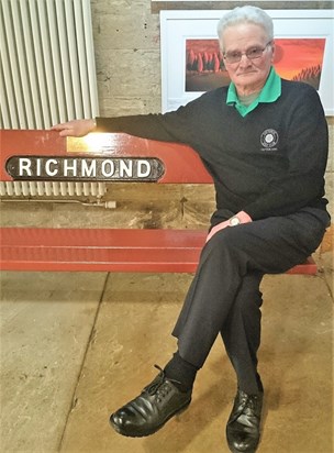 John Ient in April 2014 at one of his favourite places - the old  Richmond Railway Station
