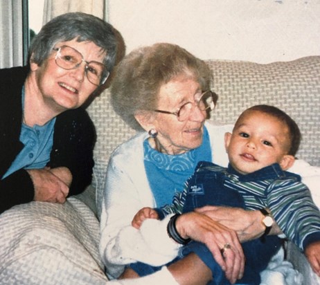 Anita, her mother Margery with Anita’s grandson, Michael