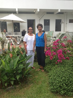 Ruth with her eldest sister Norma in Trinidad