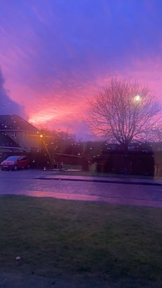 You lit the sky up beautifully today granny, all different colours of pink and purple, your the prettiest angel I know 💜 