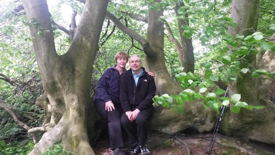 Walking down by the river Almond.