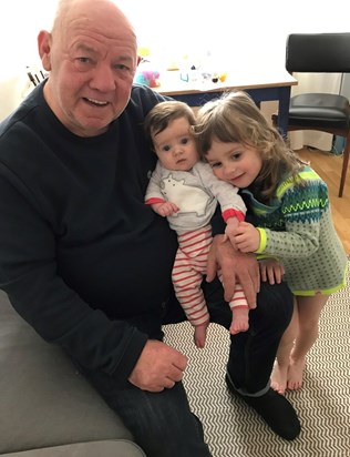 Andy with his beloved granddaughters. 