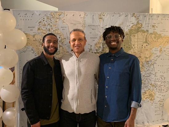 Dad with his son's Harry and Amadou