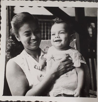 Baby Jim with Auntie Gloria