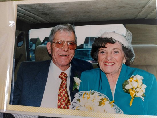 Mum and Ted on their wedding day - 5 October 1996