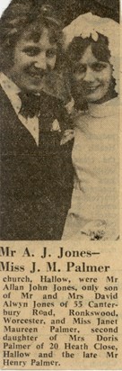 Janet  Jones  ( Palmer ),  003  With  Allan  Jones  as  seen  in  the  Worcester  Evening  News