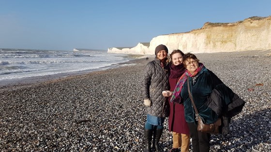 Veronica, Anna and Debbie at Seven Sisters