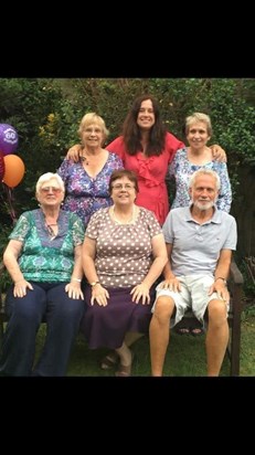 Veronica with Sheelagh, Mary, Camilla, Moyra and Martin