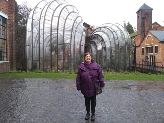 Veronica visiting the Bombay Sapphire distillery