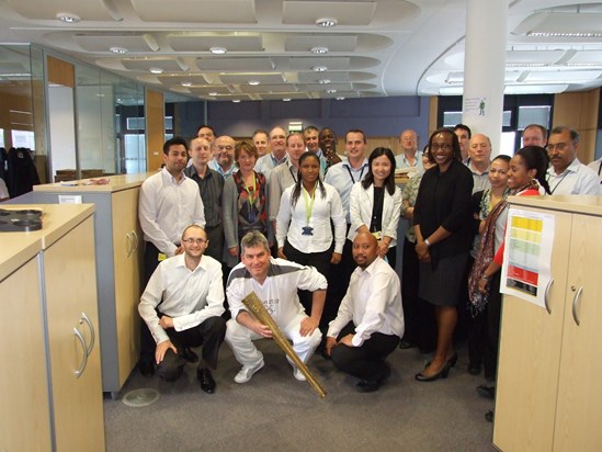 Gordon with friends and colleagues at Thames Water