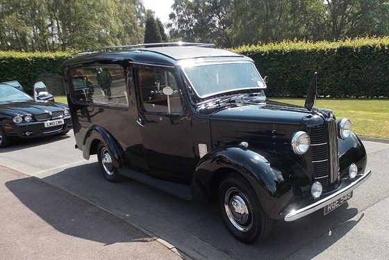 Morag - the only vintage hearse of this type left in service.  Gordon loved vintage cars.