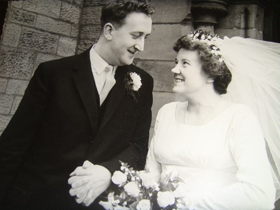 mum & dad on their wedding day, 3rd feb 1962, BEAUTIFUL xxxxxx