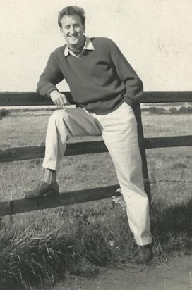 Dad, photo taken along the Meols stretch in Moreton where he spent so many happy years