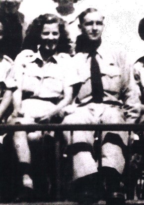 Joyce and Alan in 1944, the year they met, at the Nile Barrage, north of Cairo.  .