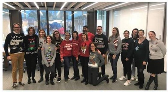 Xmas jumpers day at the office 2019