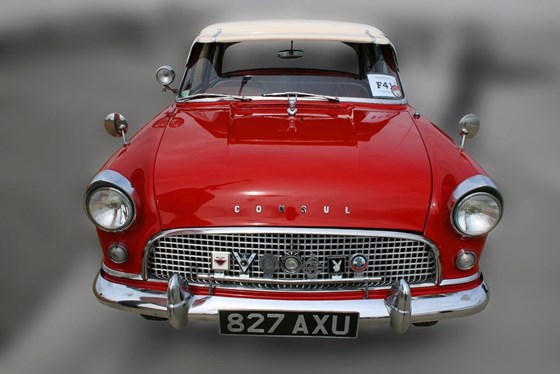 Ford Consul Mark 2 (don't know the exact model name or model year he bought)