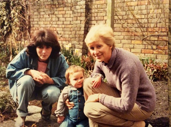Grandma Rosemary, Mum and Olivia - Wareham, 1985