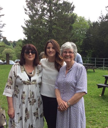 60th birthday lunch, with Olivia and Granny Suzanne - May 2015