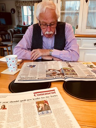 How every day started ... the papers and a cup of tea