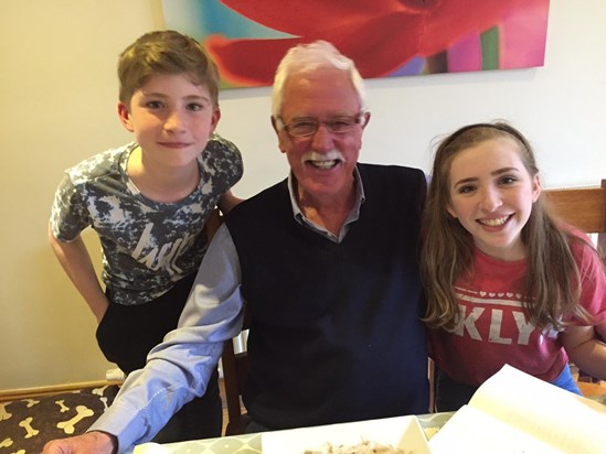 Hannah and Lewis with their beloved Uncle Ron 