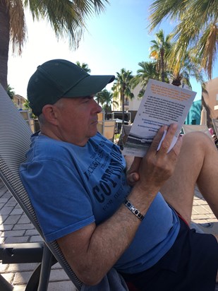 Reading in the Ibiza sun