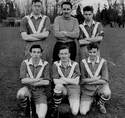 West Byfleet football team - 1950s (Brian bottom right)