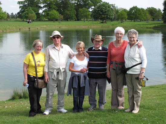 Bob and Sue on a sponsored walk with Tony and Shirley for the Duchess Of Kent 