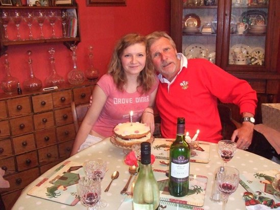 Stuart with his youngest daughter Jenny 