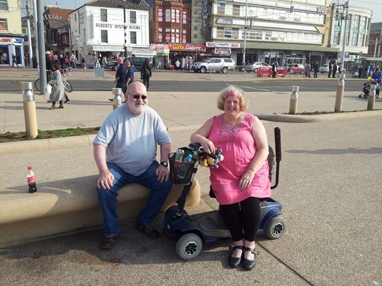 Pauline and Buck in Blackpool